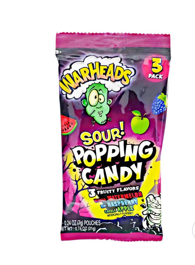 Warheads sour popping candy