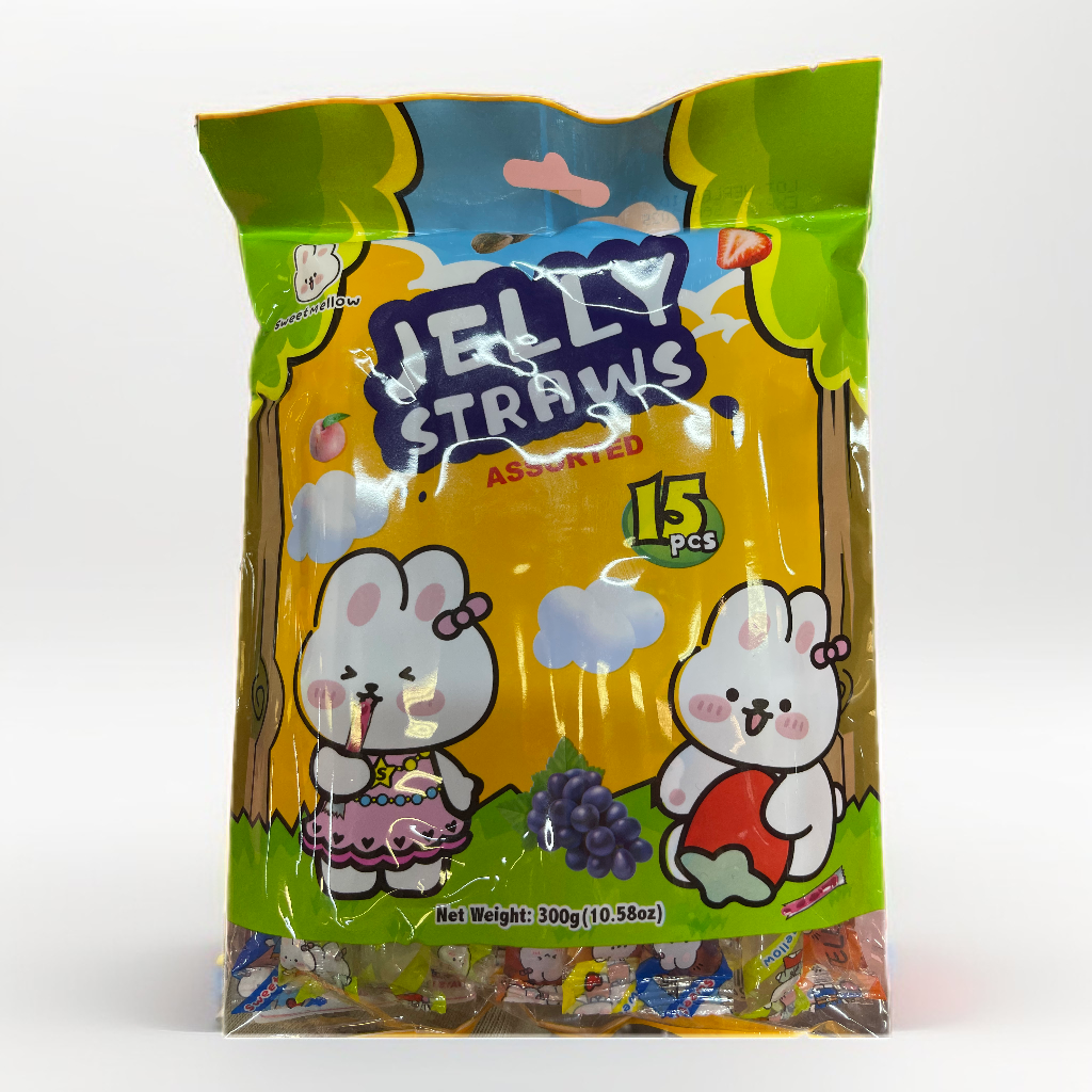 Jelly straws mix fruit